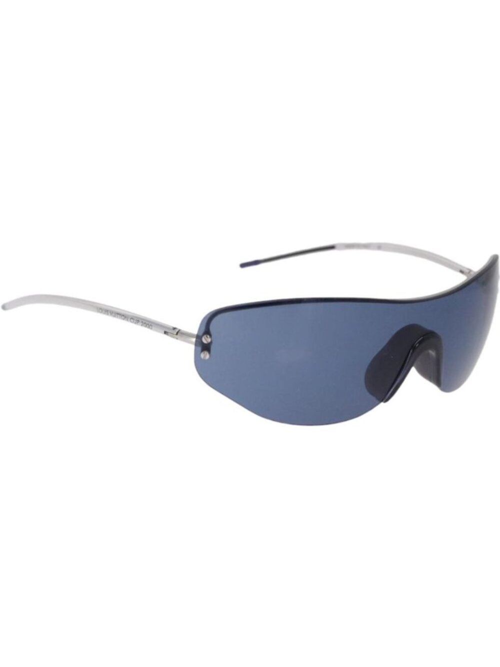 LOUIS VUITTON LV Cup 2000 Sunglasses Metal Blue Silver